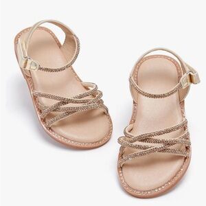 Girls gold sandals size 10